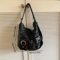 Bolso Tote con Bolsillo de Cremallera Estilo Coreano Sencillo Bolso de Hombro Grande para Mujeres - details 9
