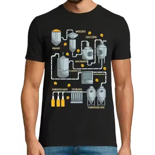 Fábrica de Cerveza Artesana Humor Alcohol Cervezas Camisetas CERVEZA,Pack Regalo Camiseta Personalizada - 1