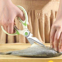 Tijeras de cocina de acero inoxidable, tijeras para alimentos, tijeras resistentes para huesos de pollo, tijeras versátiles y afiladas para carne, tijeras para el hogar, 1 ud. - details 7