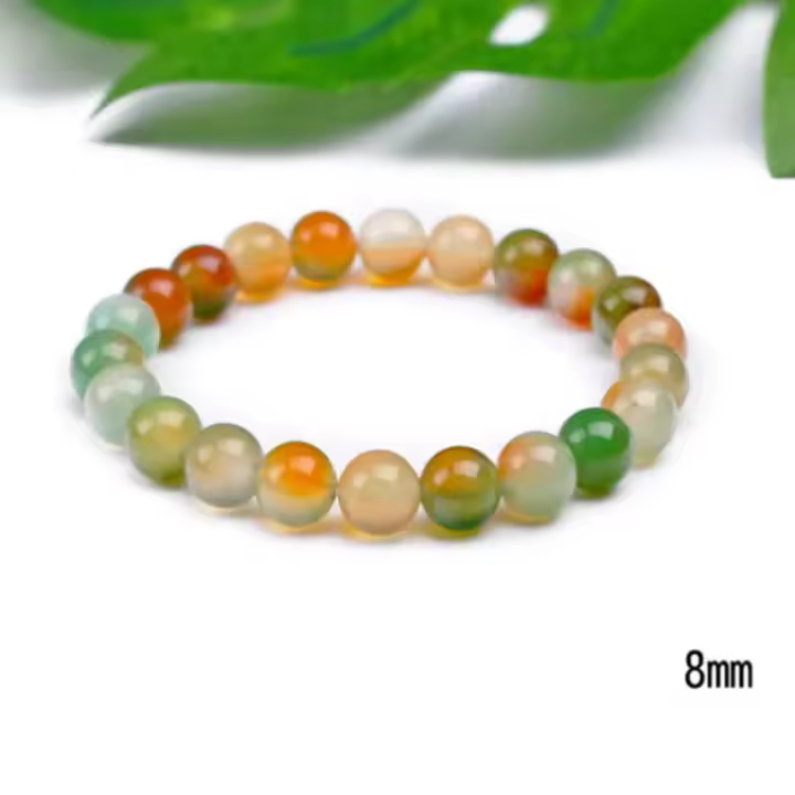 Pulsera de cristal de ágata de pavo real natural para mujeres y hombres, pulsera de riqueza, amuleto de buena suerte, joyería - 1