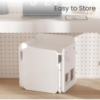 Conjunto de Mesa y Silla Montessori para Niños 2 en 1, de Madera Ajustable con Pizarra, Ideal para Actividades y Dibujo, Blanco - details 5