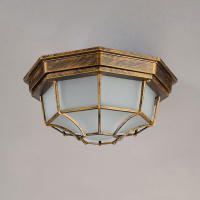 Luz de techo de bronce negro antiguo para exteriores, lámpara de montaje empotrado E27 para camino al aire libre, pasarela, iluminación de balcón - details 3