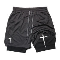 Pantalones Cortos de Rendimiento 2 en 1 para Hombres Shorts de Gimnasio con Bolsillo para Teléfono - details 6
