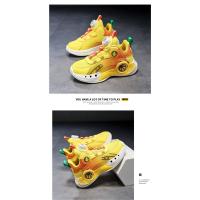 Zapatillas de deporte con botones giratorios Luminosos para Niños, zapatillas transpirables, color rojo, a la Moda - details 2