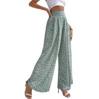 Pantalones de pierna ancha de moda para mujer, cintura alta, estilo floral, cómodos y elegantes para primavera y otoño - details 7