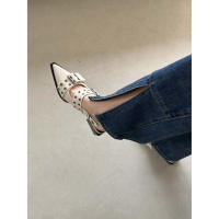 Mary Jane-zapatos de tacón bajo para mujer, calzado de punta estrecha con hebilla y Correa, sin cordones, cómodo, Y2k - details 5