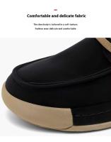 Zapatos deportivos informales a la moda para hombre, suela de goma transpirable, parte superior de PU flexible antideslizante, cierre con cordones para todas las estaciones - details 5