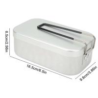 Caja de Almuerzo de Aluminio de 800ML Utensilios de Cocina para Acampar al Aire Libre - details 1