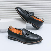 Zapatos Lefu para hombre, calzado de cuero PU, Color sólido, Simple, moda, transpirable, británico, grande, 38-46 - details 16