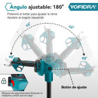 YOFIDRA-motosierra eléctrica telescópica sin escobillas, podadora escalable 3 en 1, tijeras de corte, herramienta de jardín para pasadores de batería Makita - details 7