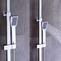 Válvula mezcladora de ducha termostática, juego de ducha de mano, orificios para grifo doméstico, latón cromado, 38 ℃, 1225mm x 400mm - details 5