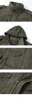 Otoño de gran tamaño vintage US Army Air Force verde oliva militar M65 chaqueta de campo sin relleno - details 13
