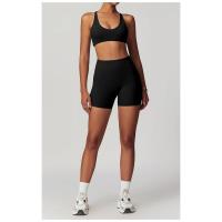 Fiess Sujetador de yoga para mujer, parte de atrás bonita, top deportivo de nailon, sujetador cruzado sexy transpirable, adecuado para gimnasio de mujer - details 26