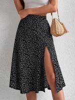 Mujeres 2025 Verano Primavera Boho Faldas largas Vestido Estampado floral Cintura elástica División Sexy Una línea Playa Maxi Falda - details 6