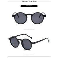 Gafas de Sol Redondas Pequeñas para Mujer Gafas de Sol Marrones de Diseñador Vintage con Montura Redonda y Remaches - details 3