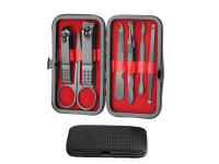 Travel Manicure Set Men Black and Red