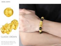 Pulsera de obsidiana Feng Shui para hombre y mujer, cuentas naturales reales, piedra negra, cobre puro, Buda Pixiu, amuleto de buena suerte, joyería - details 3