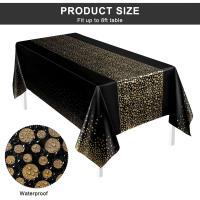 Mantel desechable de lunares pequeños, mantel PEVA impermeable grueso, ración para fiesta de cumpleaños y boda en casa, 54x108 pulgadas, 1 ud. - details 9