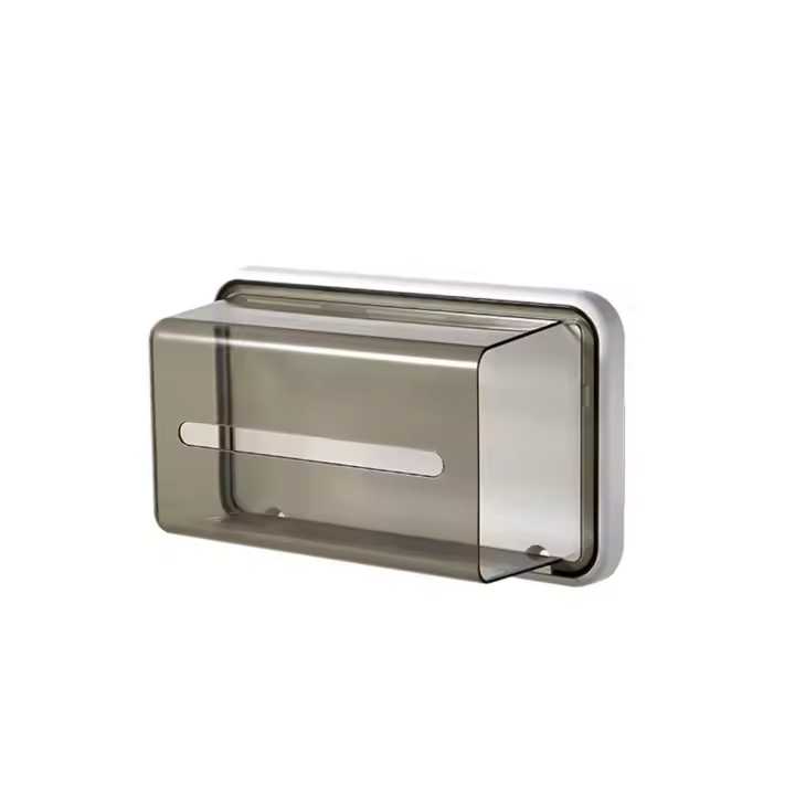 Tenedor magnético plástico Punch-libre de la servilleta, Tenedor de Papel visible transparent, Caja Montada en La Parada de gran capacidad del Tejido, refrigerador - 1