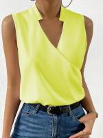 Top de Tirante con Estampado Casual de Verano 2023 Blusa de Mujer Blanca sin Mangas con Cuello en V - details 4