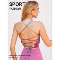 Nuevas Camisetas Tie-dye Ropa Interior Deportiva para Mujer Pilates, Ropa de Fitness para la Espalda, Camisetas Cortas Halter - details 10