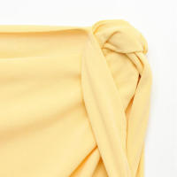 Casual ss para mujer amarillo sólido, cuello redondo, sin mangas, moda primavera-verano 2025 - details 4