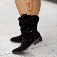 Otoño Invierno mujeres; zapatos planos botas martin moda al aire libre botas cortas para mujer zapatos - details 2