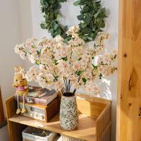 DIY florero decoración tacto Real rama de flor de melocotón Artificial elegante plástico seda flor de cerezo hecho a mano flor falsa decoración de boda - details 1