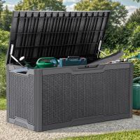 380L Grande Caja de Almacenaje de Jardín, Resina Arcón de Ordenación Exterior para Muebles de Patio - details 22