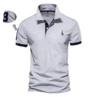 polos hombre manga corta ropa hombre día del padre Polos de algodón para hombre Polos de manga corta con bordado de jirafa para hombre Polos de diseño de marca de alta calidad Ropa para hombre - details 19