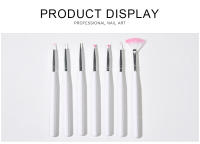 Pluma de Arte de Uñas KADS Blanca Set de 7Pcs Duradera de Nylon Aplicable para Pinturas Finas y Dibujos Líneas Marca KADS - details 1
