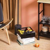 Carro de Almacenamiento Mueble Auxiliar Cocina Carrito de Servir con 3 Cajones 2 Estantes y 1 Bandeja Extraíble Negro - details 5