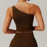 Chaleco Deportivo para Mujer Top de Hombro Unico, A Prueba de Golpes para Correr, Top Acolchado para Entrenamiento, Camisetas de Yoga sin Mangas, Almohadilla Extraíble para el Pecho - details 1