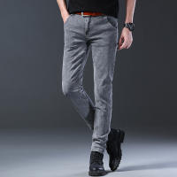 Nuevos Jeans Para Hombre Estilo Coreano Cómodos Y Ajustados De Cintura Media Pantalones Casuales De Desechabilidad mid Waist Gris - details 5