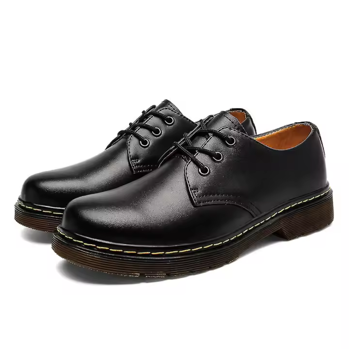 Oxfords-botas cómodas antideslizantes para hombres, zapatos formales redondos, zapatos de trabajo para hombres - 1