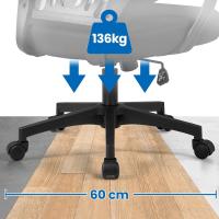 Ergonómico Soporte Lumbar Altura Ajustable Respaldo Transpirable Giratoria Función Inclinación Oficina Capacidad Max136 KG Negra - details 1
