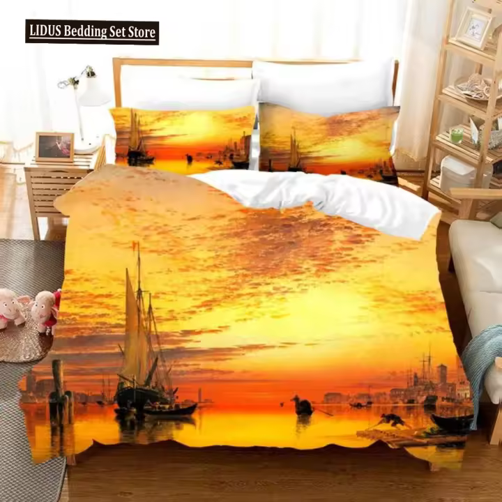 Juego de Ropa de Cama de Estrellas de Cielo van Gogh Tamaño de Cama Rey-Reina - 1