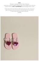 Chanclas de amor para mujer, zapatos tipo Tanga a la moda que combinan con todo, prendas de vestir famosas en Internet para posición de plantilla de playa junto al mar, verano 2024 - details 0
