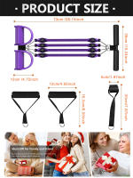 Bandas de resistencia para pedales, bandas de ejercicio con asas, cuerda elástica para sentarse, Fitness en casa, equipo de entrenamiento de fuerza - details 4