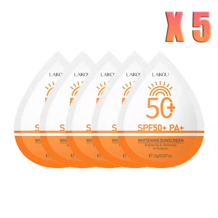 5 uds imprimación facial portátil Base de maquillaje protector solar protector solar corporal Ultra SPF50 + Control de aceite iluminar imprimación de humedad - 1