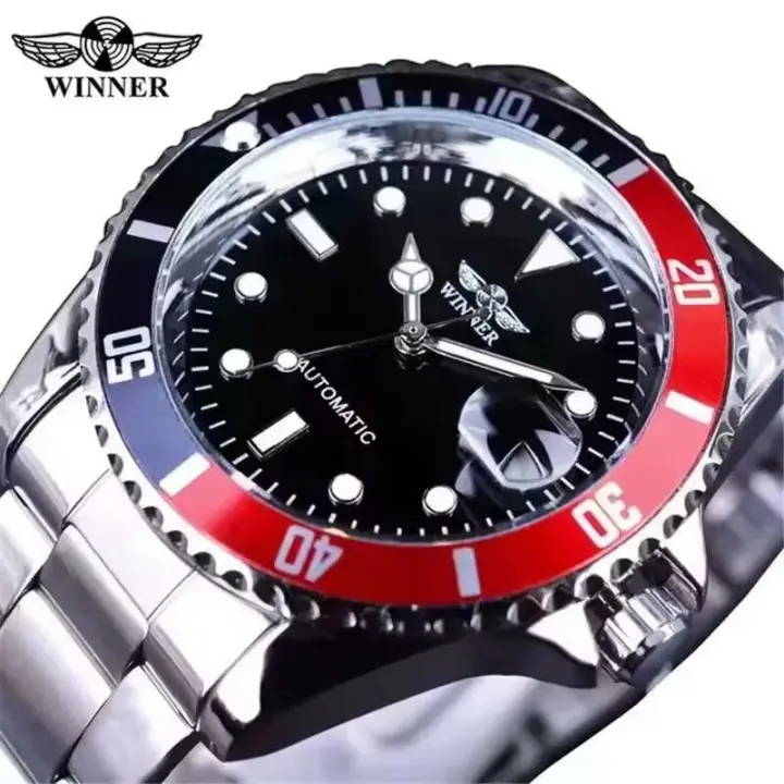 Reloj Mecánico Automático de Lujo Premium WINNER 002 Correa de Acero Inoxidable Resistente al Agua - 1
