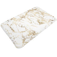 Alfombra de Baño en Mármol Dorado y Blanco Suave y Antideslizante para Interior y Exterior Alfombra Absorbente Personalizada para Decoración del Hogar - details 7