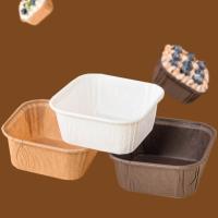 Molde de papel para hornear magdalenas, bandeja para hornear, formas de pastel, revestimiento para magdalenas, decoración cuadrada, taza para hornear, cocina, fiesta de boda, 50 piezas - details 6