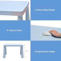 Juego de Mesa y Silla Infantil de Plástico Conjunto de 3 Piezas para Niños de 1-7 Años Azul - details 5