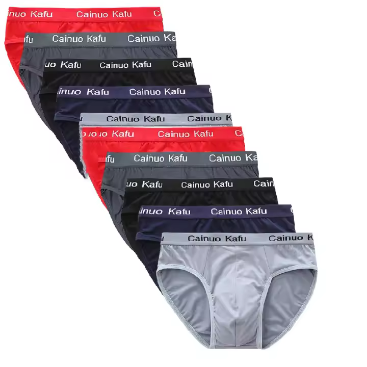 2025 10 unids/lote bragas de moda para hombre, ropa interior para hombre, calzoncillos de talla grande, pantalón de Bikini para hombre, calzoncillos sexis cómodos antideslizantes - 1