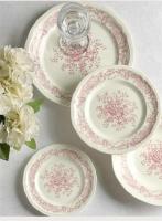 Platos de cerámica de estilo francés, color rosa, Vintage, para el hogar, galletas, pan, vajilla de postre para restaurante de alta calidad - details 0