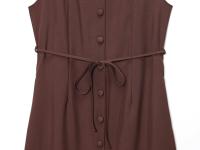 Vestido de moda para mujer, estilo nuevo, versátil, sin mangas, con botones en la cintura y forro. - details 9