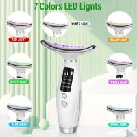 Masajeador Facial y de cuello con 7 LED, recargable, portátil, suave, relajante, alimentado por USB, regalo perfecto para mujeres - details 0