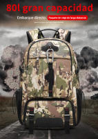 Bolsa de viaje de camuflaje para hombre, mochila de equipaje de negocios de gran capacidad, impermeable, para montañismo al aire libre, 80L - details 0