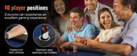SucceBuy Mesa de póquer plegable para 10 jugadores, mesa ovalada de Blackjack y Texas Holdem de 84" con rieles acolchados - details 1